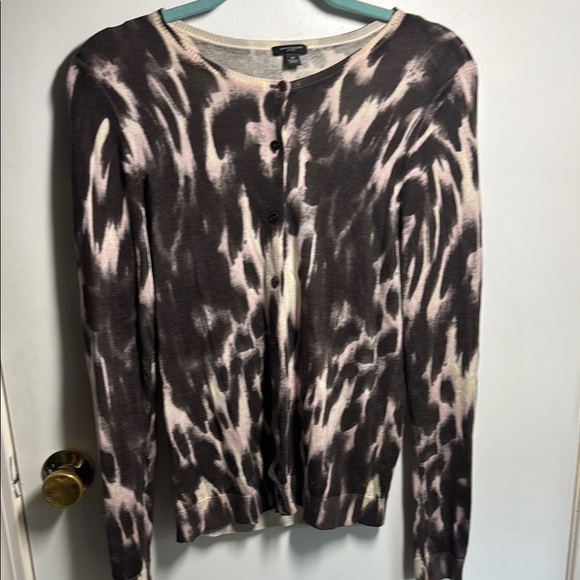 Ann Taylor Brown and Pink Long Sleeve Button Down Shirt - Picture 1 of 4